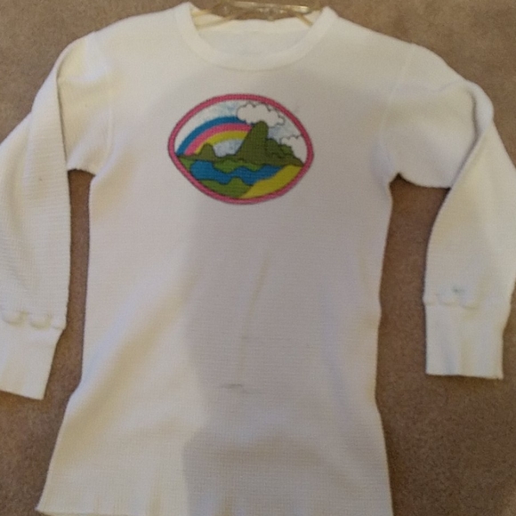 Vintage 70's Baby!  Waffle Iron Shirt. 1970 - Picture 3 of 5